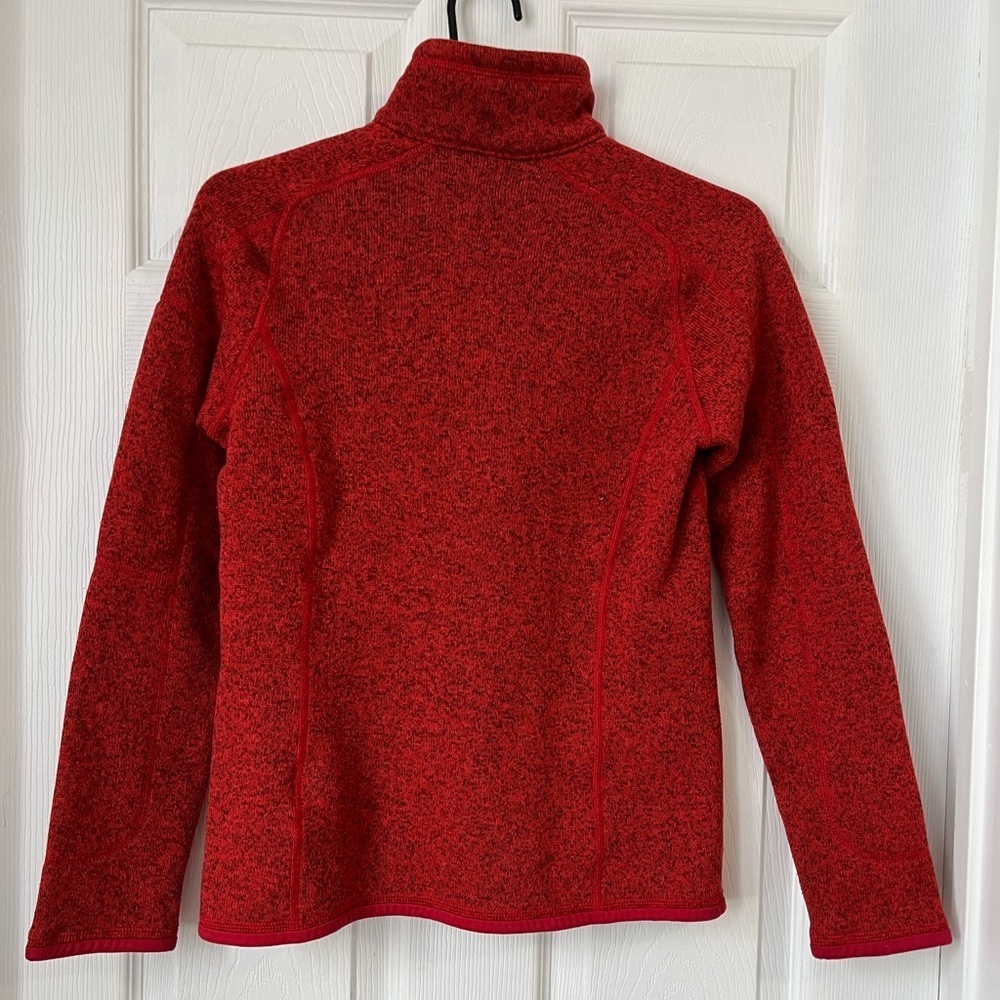 Patagonia Fleece Quarter Zip Red Women's Small - Picture 2 of 7